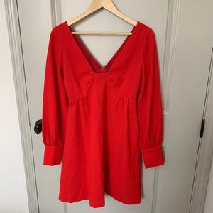Tibi Short Red Knit Dress (6)